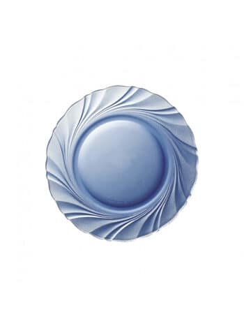 frokosttallerken i blå med swirls fra franske duralex