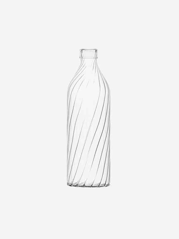 vandflaske med låg i glas fra Ichendorf