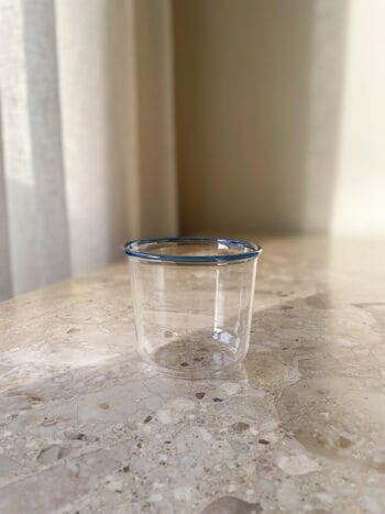Vandglas med blå kant ichendorf