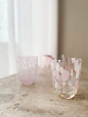 Big confetti glas light pink og vanilla Anna Von Lipa