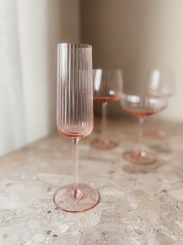 Ripple champagneglas rosa Anna Von Lipa