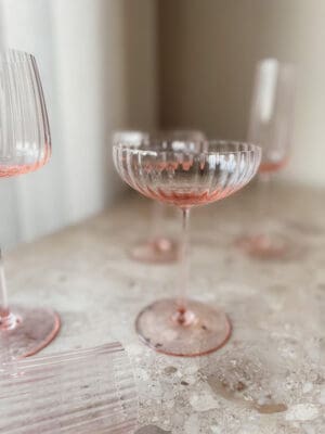 Champagneskål rosa Anna Von Lipa