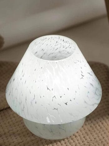Mushroom Murano lampe med confetti i hvid