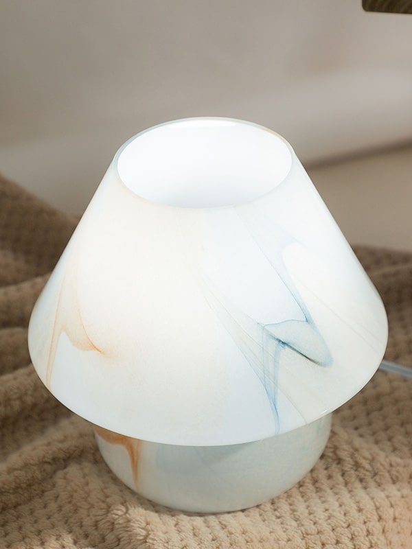 Mushroom murano lampe marble effekt