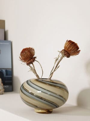 mini neutral twirl vase