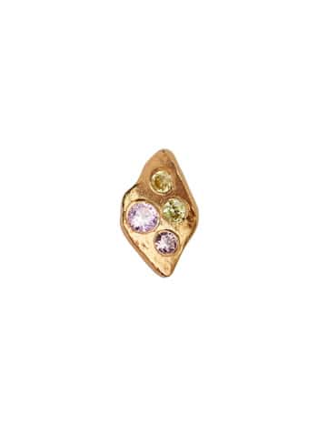 Petit Ile De L’Amour with Stones Earring Gold – Light Pink Sorbet