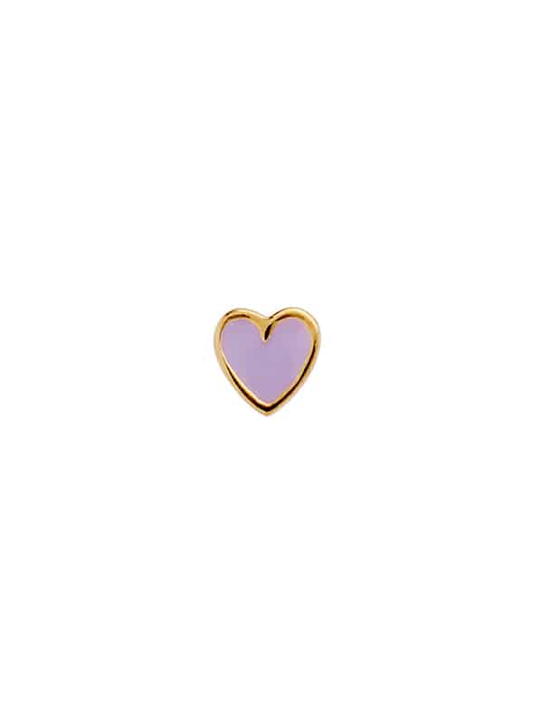 Petit Love Heart Purple Sorbet Enamel Gold