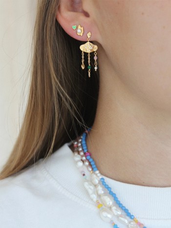 Ile De L'Amour With Stones And Pendants Earring